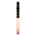 thumbnail image 4 of 0.285 ctw Wedding Band for Women - 14K Rose Gold Natural Onyx Stackable Eternity Ring, 4 of 6