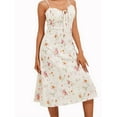 thumbnail image 3 of Lovito Boho Floral Lettuce Trim Lace Up Dress, 3 of 5