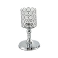 thumbnail image 2 of Portavelas votivas de cristal brillante para centros de mesa de boda Plata, 2 of 6