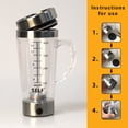 thumbnail image 4 of Inteprter Coctelera automática de 400ml, mezclador de proteínas de grano, movimiento portátil con báscula, taza de café, botella deportiva Juegos de servir café y té, 4 of 6