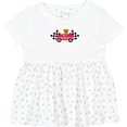 thumbnail image 3 of Inktastic Race Car Racing Bear Animal Girls Baby Dress, 3 of 5