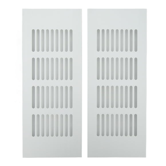 Air Vent Grille, Aluminum Alloy Silver Rectangular Ventilation Grille Cover for Cabinet Closet RV Camper
