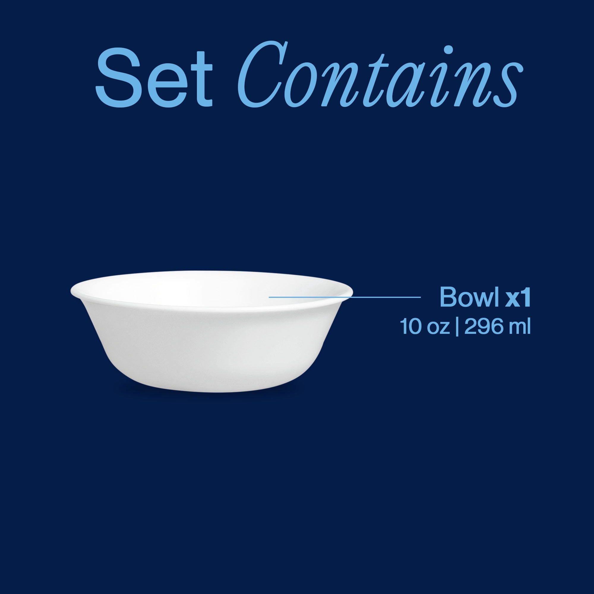 (2 pack) Corelle® Livingware Winter Frost White, Dessert Bowl, 10-oz