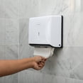 thumbnail image 3 of Mind Reader Paper Towel Dispenser, Tri-Fold Towel Holder, Restroom, Wall Mount, Bathroom, White, 3 of 8