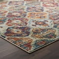 thumbnail image 6 of Tribute Azalea Distressed Vintage Floral Lattice 5x8 Area Rug in Multicolored, 6 of 8