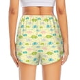 thumbnail image 2 of Lsque Armadillo Floral Printed Women's Running Shorts with Liner Pockets,Elastic Quick Dry Workout Athletic Gym Yoga Shorts,Womens High Waist Shorts-Small, 2 of 9