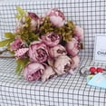 thumbnail image 2 of Ramo de peonías artificiales Vintage, flores de boda de seda, flores falsas, decoración para fiestas en casa y festivales Xemadio CZJJ-HQ21-8, 2 of 6