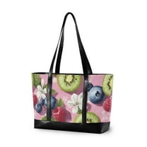 FORMRS Laptop Tote Bag for Women with 15.6" Computer Compartments Handbag, Pink Blueberries