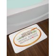 thumbnail image 2 of Home Sweet Home Bath Mat, Embroidery Hoop Cross Stitch Needlework Sewing Design Trailer Home Print, Non-Slip Plush Mat Bathroom Kitchen Laundry Room Decor, 29.5 X 17.5 Inches, Multicolor, Ambesonne, 2 of 2