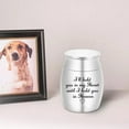 thumbnail image 2 of small 1.57 inch, container for , funeral home with leakproof keepsake screw cap, Silvery, 2 of 7