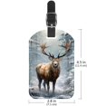 thumbnail image 6 of Square 2Pack PU Leather Christmas Elk Cruise Luggage Tag with Privacy Cover and Name ID Tag for Travel Handbags Backpacks Luggage Tags, 6 of 6