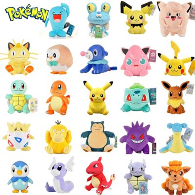Original Pokemon Plush Doll Pikachu Bulbasaur Jigglypuff Lapras Eevee Pokemon Stuffed Toy Peluche Plush Doll Xmas Gift For Kid zhangyuxiang LED