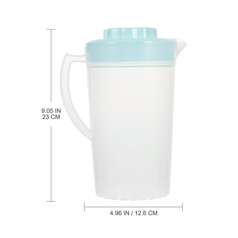 DOITOOL Large Measuring Cup with Scale Beverage Storage Container with Lid  Heat Resistant Cold Water Jug Plastic Juice Pitcher (5000ml White)