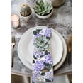 thumbnail image 2 of Purple Spring Floral Cloth Napkins Set of 4 Reusable Dinner Napkins, Watercolor Flowers Pastoral Cocktail Napkin Washable Table Napkins for Wedding/Holiday Party/Baby Shower 20"x20", 2 of 7