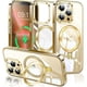 thumbnail image 1 of wonima11 ESTPEAK Titanium Gold CD Mag-Stand Case for iPhone 13 Pro Max Case with Invisible Magnetic Ring, [Fit for MagSafe] [Never Yellowing] Top Clear Phone Case Cover for iPhone 13 ProMax 6.7", 1 of 1