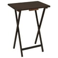 Mainstays Walnut 5Piece Folding TV Tray Table Set, 19 x 15 x 26 Inch