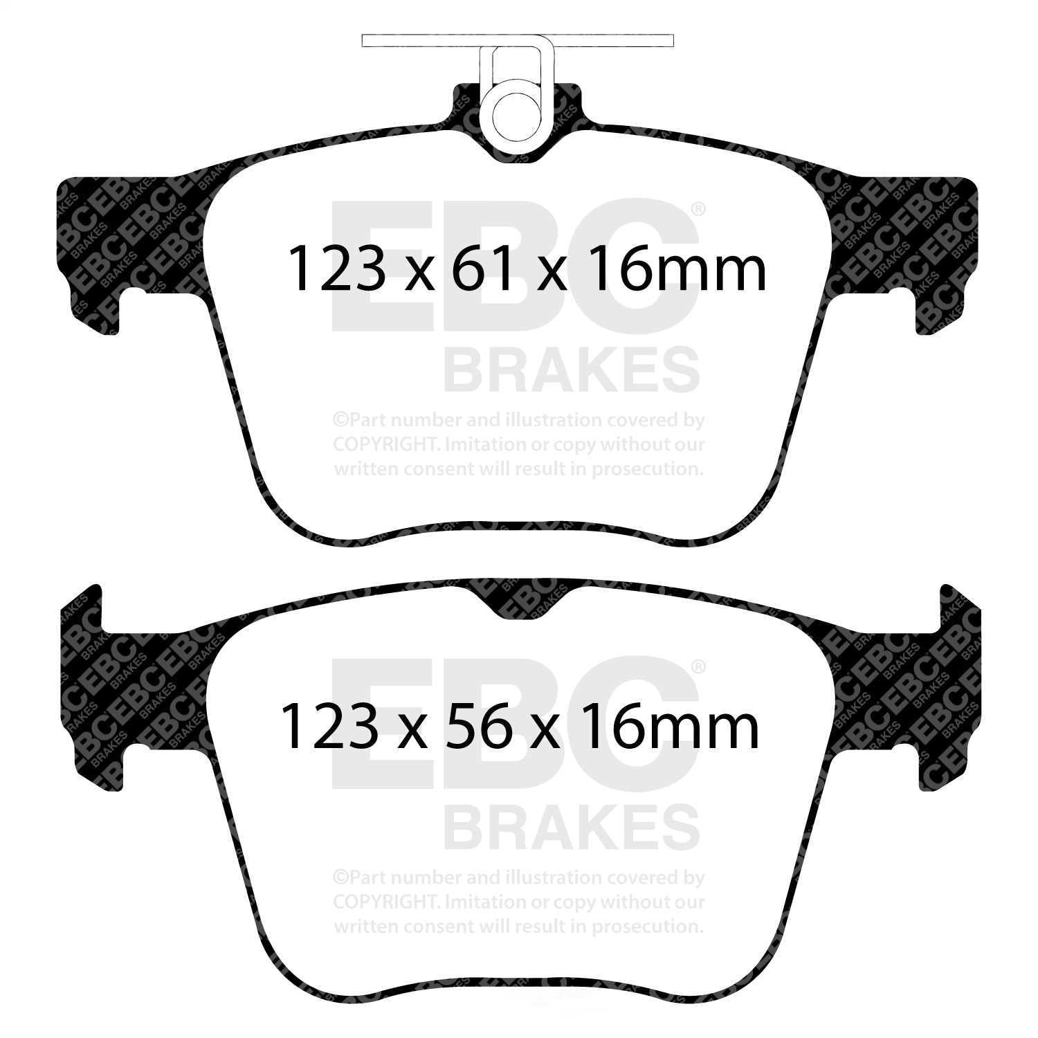 EBC Brakes Bluestuff NDX Trackday Brake Pad Set Fits select: 2015-2020 AUDI S3