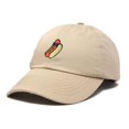 thumbnail image 5 of Dalix Hot Dog Embroidered Cap Cotton Baseball Summer Cool Dad Hat Mens in Khaki, 5 of 5