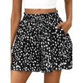 thumbnail image 4 of Women's Ruffle Wide Leg Flowy Clothes High Waist Shorts for Casual Beach Color 1 S, 4 of 10
