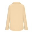 thumbnail image 4 of hlysgo Women's Casual Jacket Biker Moto Loose Fit Comfort Coat Lightweight Fall Bomber Outerwear Tops Khaki,M, 4 of 5