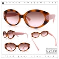 thumbnail image 2 of Womens Mod Oval Thick Plastic Fancy Chic Fashion Sunglasses Tortoise Pink - Brown Pink, 2 of 8