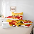 thumbnail image 6 of jejeloiu Rugby Sport City 7-Piece Twin Bedding Sets,Red Yellow Bedding Comforter Set For Boys Kids Reversible, 6 of 8