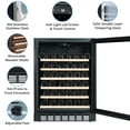 thumbnail image 5 of Luku Wine Cooler Refrigerator - 46 Bottle Capacity, Stable Temperature Control, Digital Control Panel, Stainless Steel & Tempered Glass, Safety Lock, 5 of 7