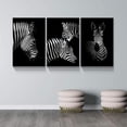 thumbnail image 3 of Rosework Framed Canvas Wall Art, 12x18 Inch, 3 Panel Black and White Animal, Made In USA, 3 of 6