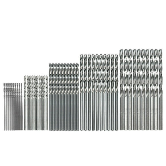 Agiferg 50Pcs Titanium Coated High Speed Steel Drill Bit Set Tool 1/1.5/2/2.5/3mm