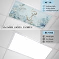 thumbnail image 4 of 1 Pack Summer Coastal Fluorescent Light Covers for Ceiling Lights Ocean Seaweed Anchor Nautical Coral Bubble Magnetic Ceiling Light Covers Overhead Light Filters for Office Classroom Home, 4 of 9