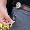 thumbnail image 3 of Letter S Floral Monogram Initial Heavy Duty Metal Retractable Reel ID Badge Key Card Tag Holder with Belt Clip, 3 of 5