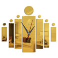 thumbnail image 1 of Coofit Wall Clock Sticker Set DIY Rectangle Round 3D Mirror Sticker Wall Decoration, 1 of 4