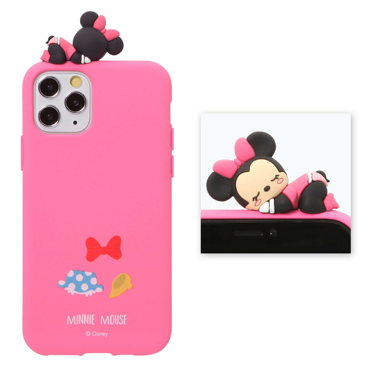 Disney Minnie Mouse Sleep Figure Jell Slim Protective Rubber Phone Case Cover for iPhone 11