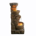 thumbnail image 6 of Teamson Home 33.27" Water Fountain with LED Lights, Brown, 6 of 13