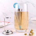 thumbnail image 3 of Tea Filter Silicone Tea Strainer Large Blue Umbrella Shape Food Grade Silicone Tea Infuser, 3 of 5