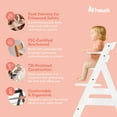 thumbnail image 5 of hauck Alpha+ Grow Along Adjustable Wooden Highchair Seat, Beechwood, White, 5 of 13