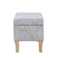 thumbnail image 4 of Linon Stephanie Ottomane de Rangement Rembourrée en Bois, Gris Pierre, 4 of 14