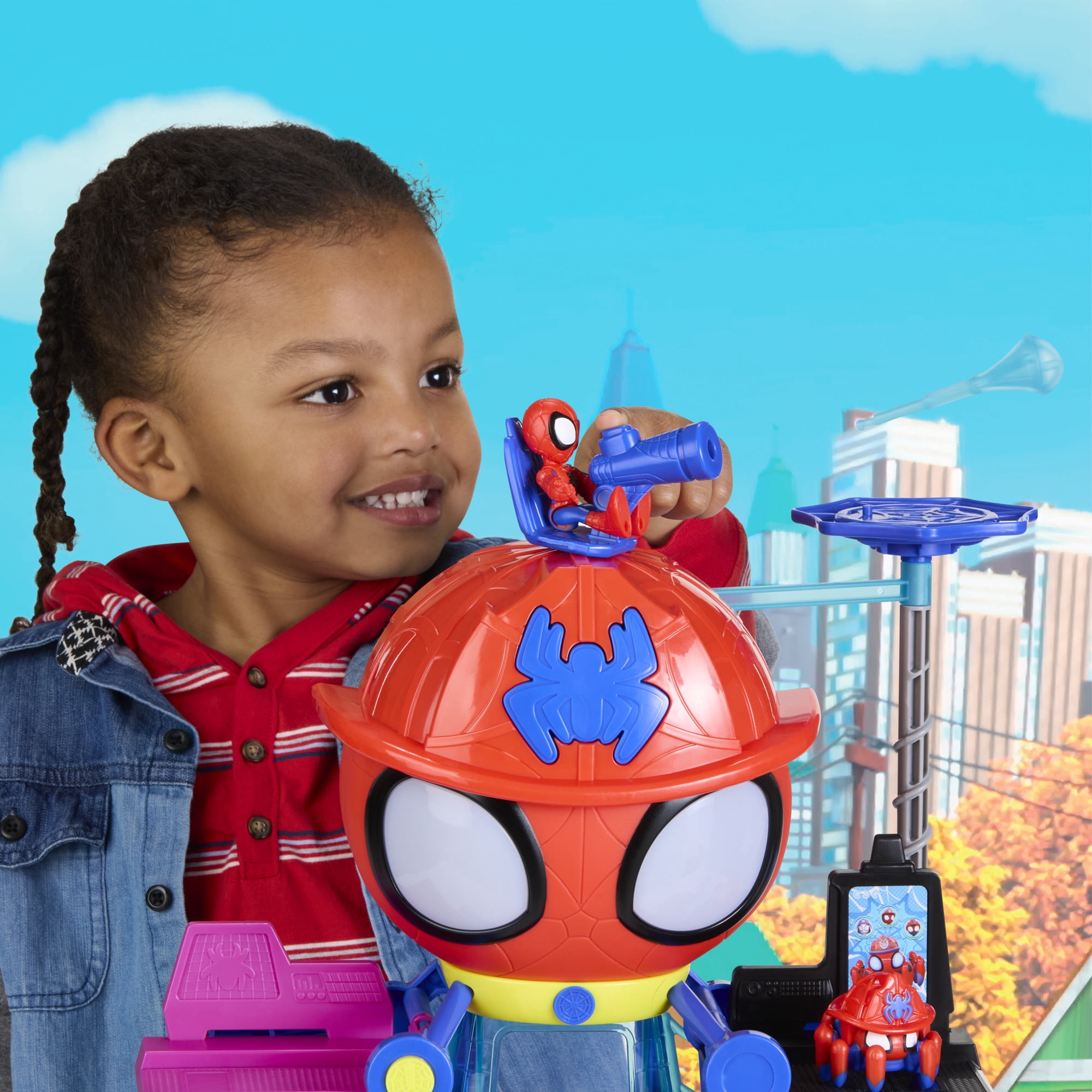 Marvel Spidey and his Amazing Friends Rescue-Webs Web-Quarters Playset for Kids, Ages 3 and Up