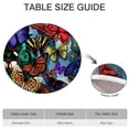 thumbnail image 6 of Multicolor Butterfly Group Pattern Round Fitted Tablecloth with Elastic Edge,Dining Table Cover Waterproof,Outdoor Round Tablecloth for Camping,Dining,Indoor and Outdoor, 6 of 7