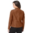 thumbnail image 3 of Jessica London Women's Plus Size Suede Zip-Front Jacket, 3 of 6