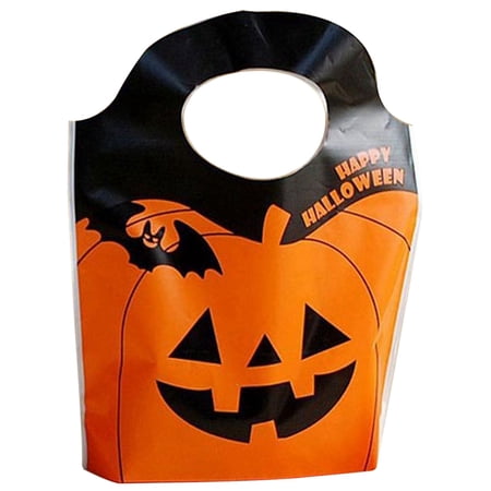 50Pcs Halloween Tote Bag Portable Plastic Cute Pumpkin Candy Bag Shopping  Bag | Walmart Canada