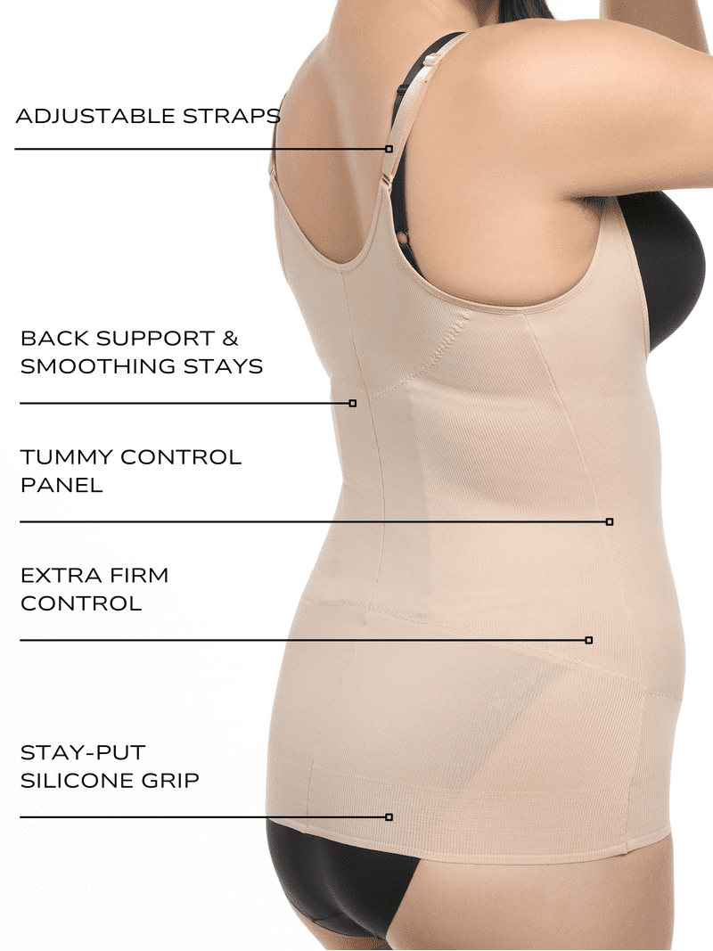 Cupid Women's Extra Firm Control Back Magic Open-Bust Shaping