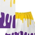 thumbnail image 5 of Boys Summer 2-Piece Set 6-12 Months 12-24 Months 2t 3t 4t 5t 6t 7t Children Cool Print Short Sleeve T-Shirt And Elastic Waist Shorts(Yellow,9-10 Years), 5 of 5