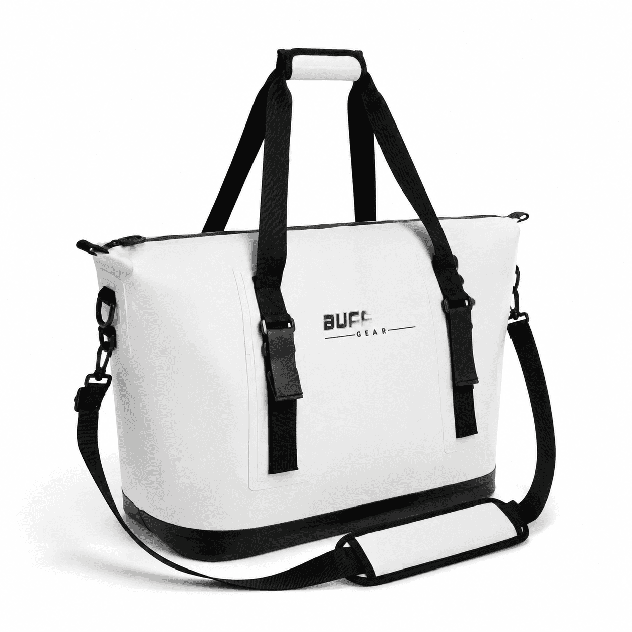 Fish Cooler Bag – 24qt Seamlessulation Keeps Ice Cold Up To 36 Hours Foldable & Waterproof With Rod Attachment Straps Loops White