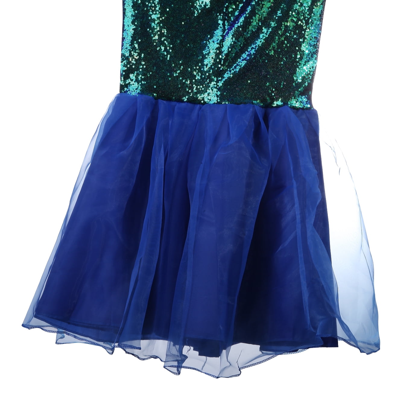 Wangsaura Women s Mermaid Skirt Fancy Sequined Asymmetric Mesh Tuxedo Blue