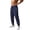 Blue, variant on Men's Simple Design Ice Silk Quick Dry Thin Jogging Pants Adjustable Drawcord Waist Zipper Side Pocket Micro Stretch Walking Trousers Gray XL