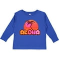 thumbnail image 3 of Inktastic Pink Aloha Palm Girls Long Sleeve Toddler T-Shirt, 3 of 5