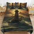 thumbnail image 2 of Duvet Cover Queen Size Ocean Lighthouse 3 Pcs Duvet Cover Set Bedding Sets Queen Soft Breathable, 2 of 6