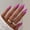 Metallic Purple Pink, variant on Chrome Press Nails Almond, Glazed Hot Round Glue Nails Medium Press Ons, Fit Stick Nails in 12 Sizes - 24 count Kit for Women Daily Party Wear