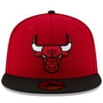 thumbnail image 2 of Men's New Era Red/Black Chicago Bulls Official Team Color 2Tone 59FIFTY Fitted Hat, 2 of 5